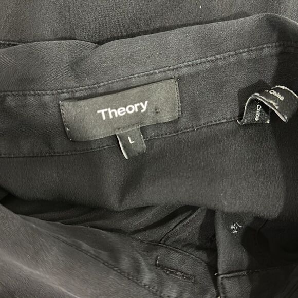 Theory Black Sleeveless Button Down Shirt - Picture 6 of 11